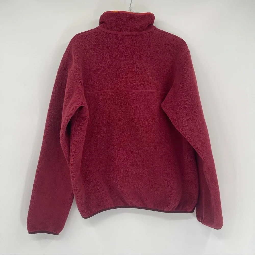 Patagonia Women's Synchilla Lightweight Snap-T Pullover Red Aztec Size Small
